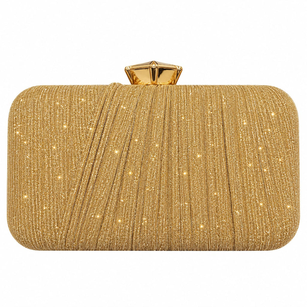 Sparkling Geometric Clasp Evening Clutch Bag