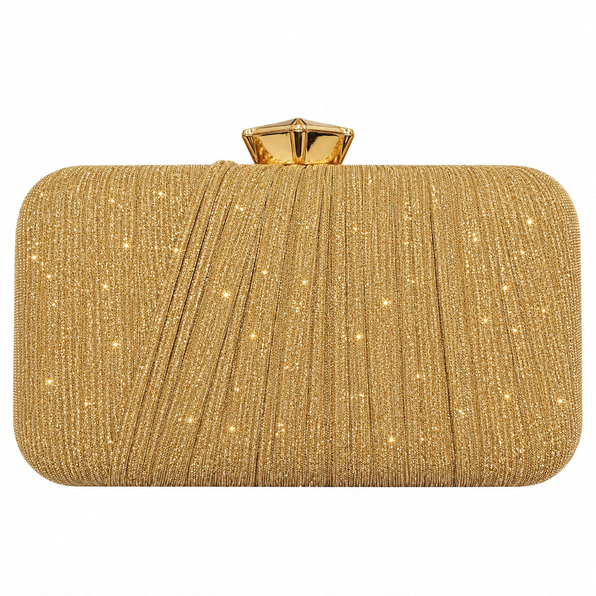 Sparkling Geometric Clasp Evening Clutch Bag