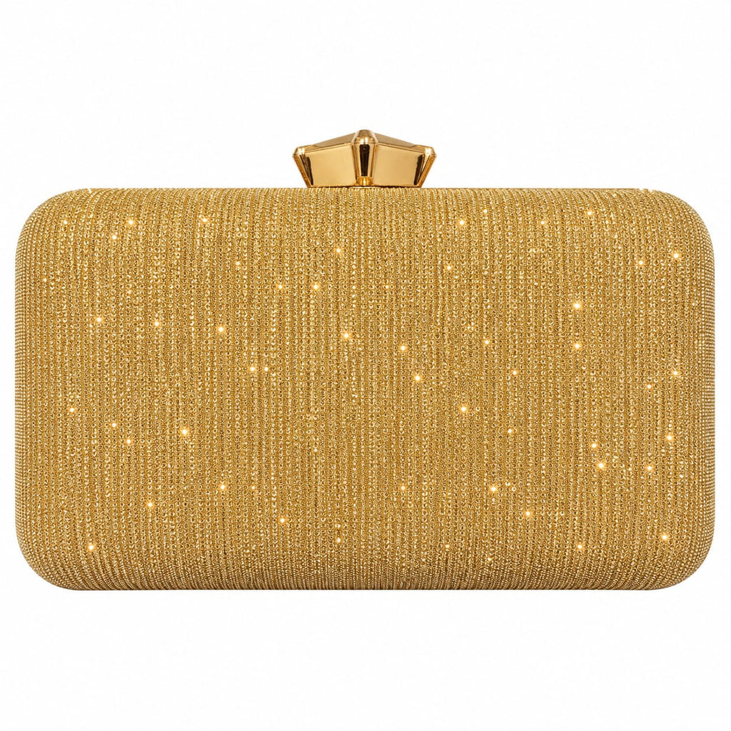 Sparkling Geometric Clasp Evening Clutch Bag