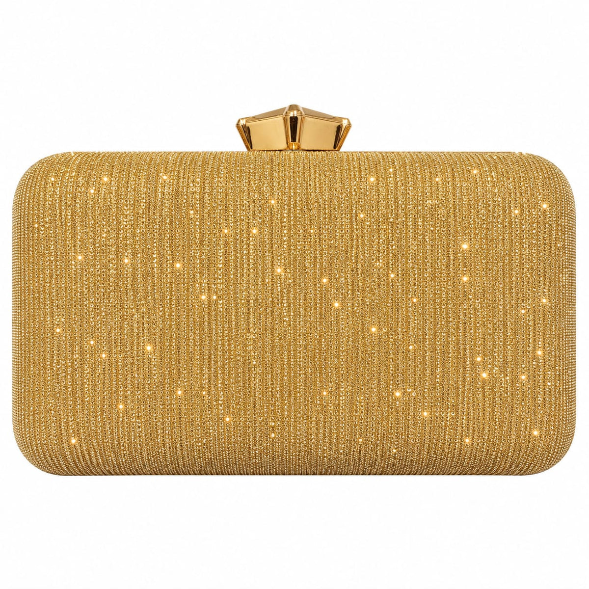 Sparkling Geometric Clasp Evening Clutch Bag