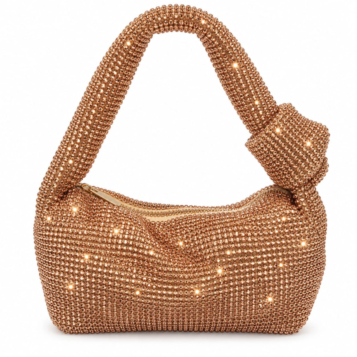 Luxury Crystal Knot Handle Evening Bag