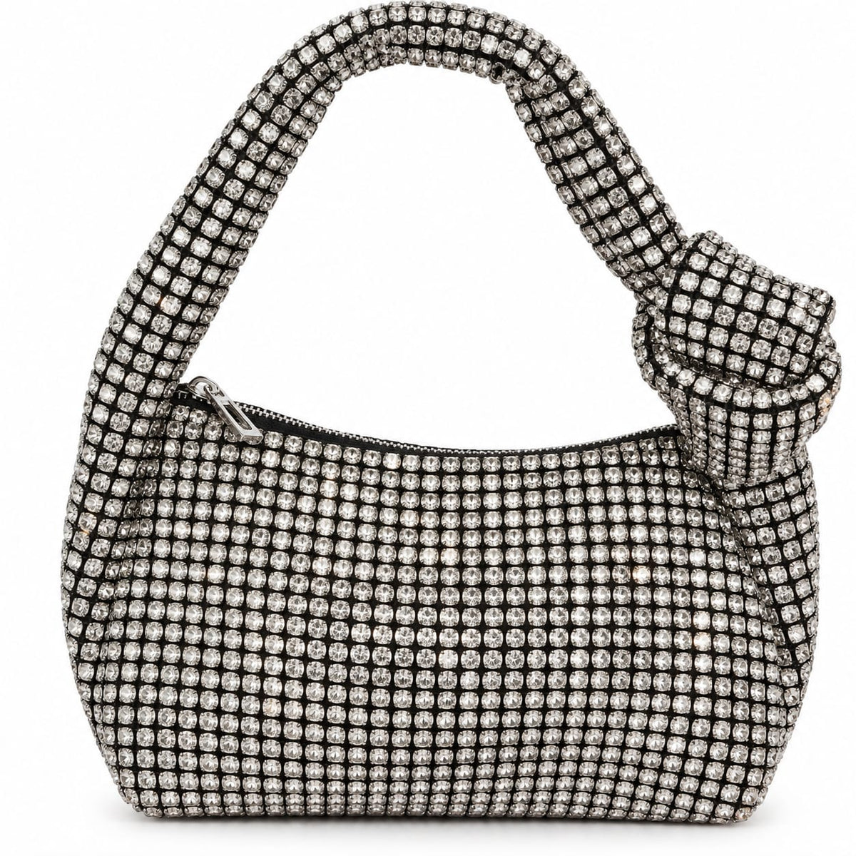 Luxury Crystal Knot Handle Evening Bag