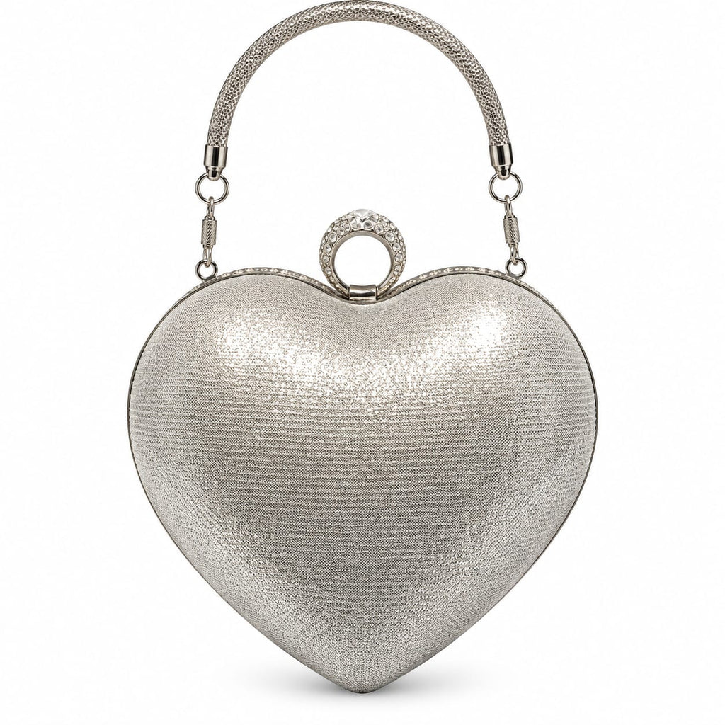 Luxury Heart-Shaped Crystal Evening Bag