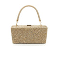 Luxury Crystal-Embellished Evening Clutch Bag with Handle