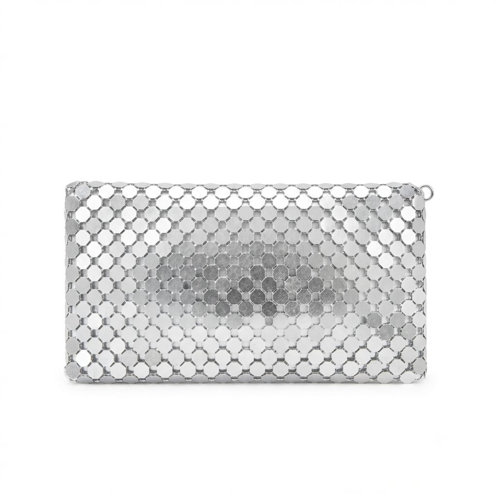 Shimmering Metallic Evening Clutch Bag