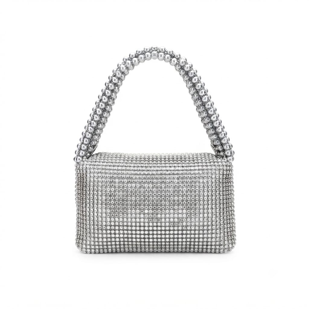 Luxury Beaded Mini Top-Handle Evening Bag