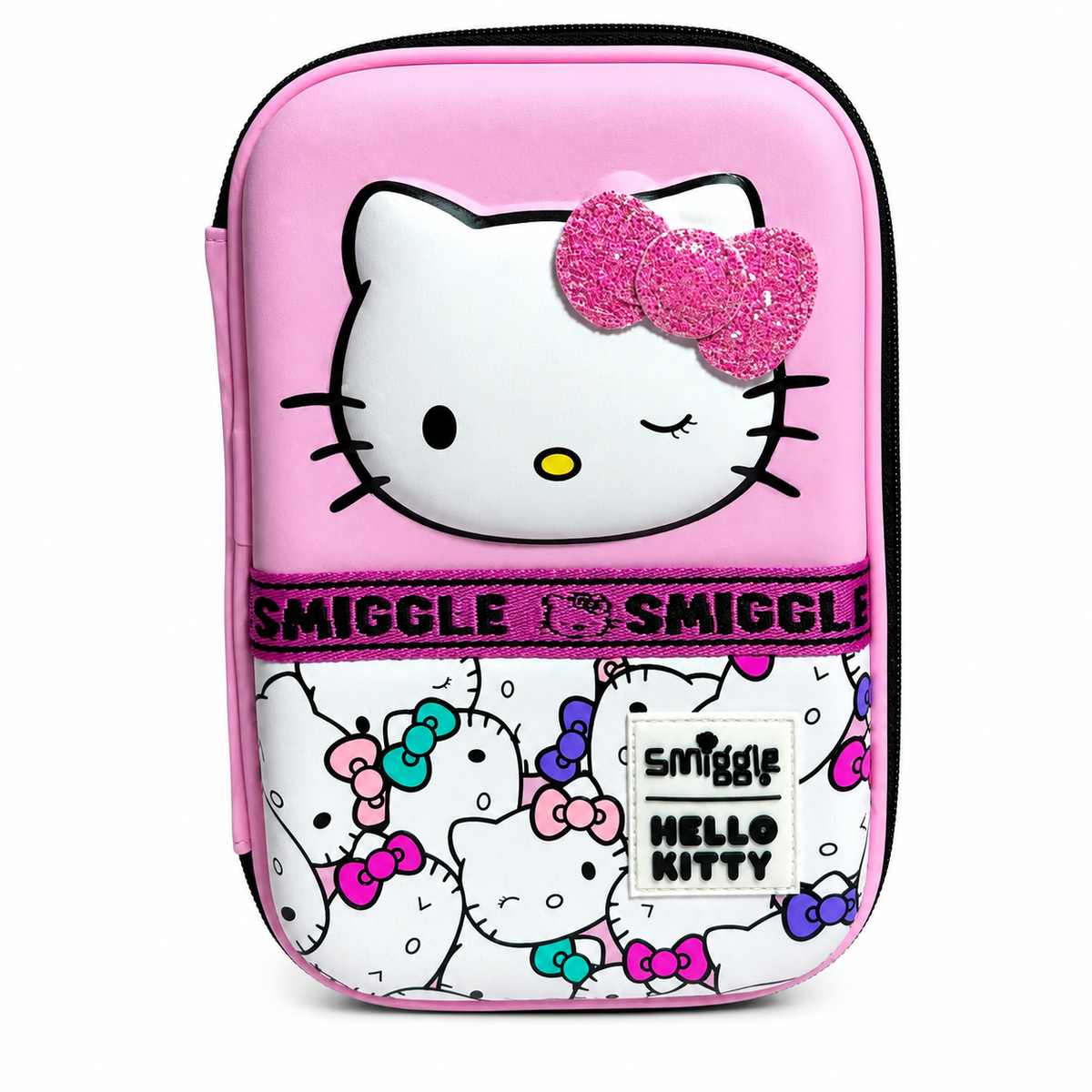 Hello Kitty Glitter Bow Hard-Shell Pencil Case