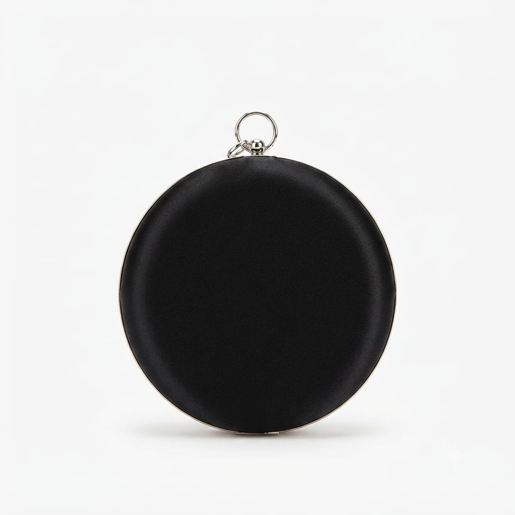 Crystal and Pearl Embellished Round Evening Clutch