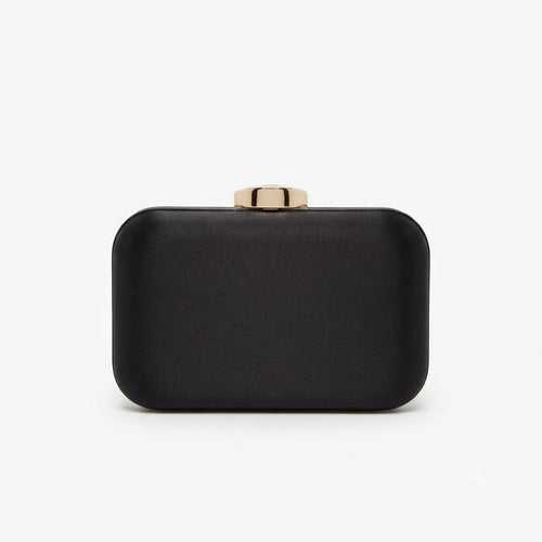 Black All-Over Crystal Embellished Evening Clutch Bag